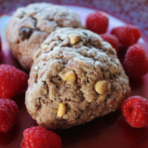 Raspberry White Chocolate Scone
