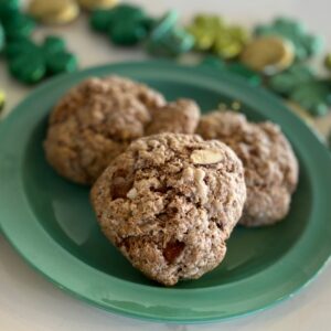 Seasonal Blarney Scone (chocolate scone with caramel, almonds & toffee bits)