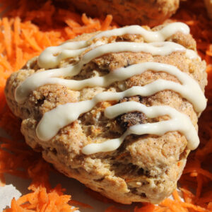 Carrot Cake Scone with cream cheese icing
